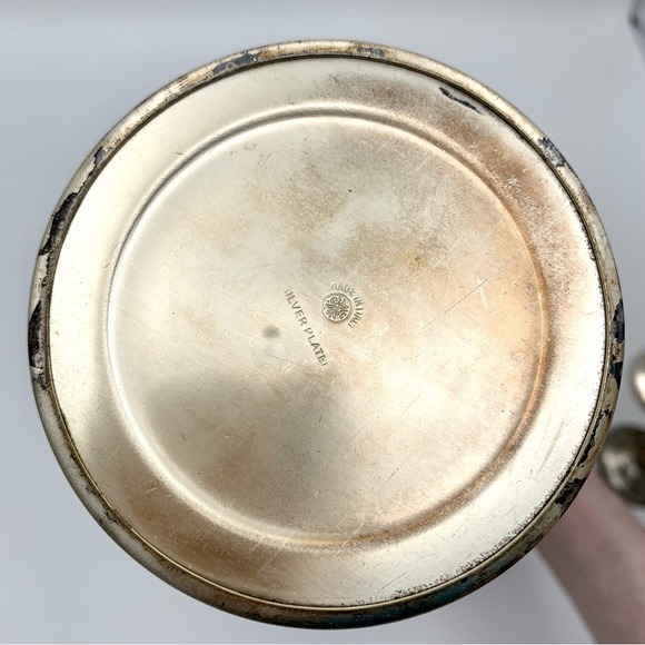 Vintage Italian Silver Plated Crystal Ewer Dragon Victorian Decanter, 12 Glasses - Picture 12 of 15